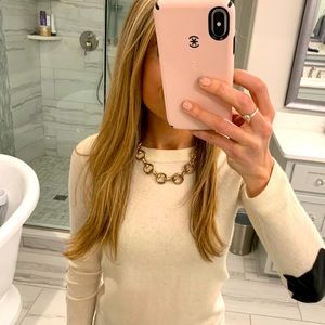 Gold chain link necklace